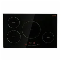 30'' 4 Burners Induction Cooktop, 7500W Built-in Electric Stove Top, 9 Heat Levels, LED Touch Control, Child Lock, Overheat Protection, Stainless Steel