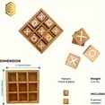 thumbnail image 2 of Classic Wooden Tic-Tac-Toe Game Set - Perfect for Family Game Night and Home Decor | Suitable for Coffee Tables, Living Rooms, and Dens, 2 of 9