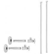 Westbrass D103KBN-50 Faucet Kit - 1/2 in. IPS x 3/8 in. OD x 20 in. Bullnose - Powdercoated White