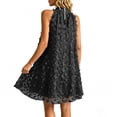 thumbnail image 6 of ClodeEU Women's Halter Neck Lace Mini Dress,Sleeveless A Line Flare Cocktail Dress Black,Women's Plus M, 6 of 8