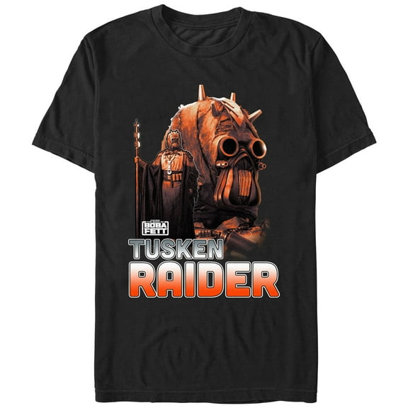 Men's Star Wars: The Book of Boba Fett Tusken Raider Outlaw Hunter  Graphic Tee Black Large