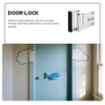 thumbnail image 3 of UPGRATOR Metal Reinforcement Lock For Front Door Lock Security Silver 1 Set, 3 of 7
