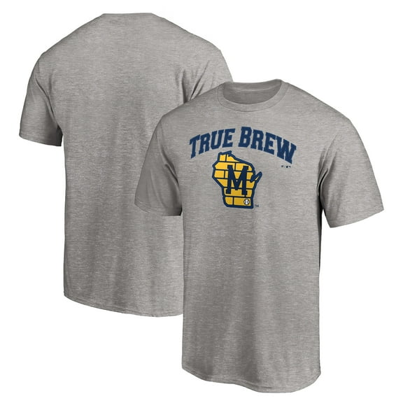 Men's Heather Gray Milwaukee Brewers Team Heater T-Shirt
