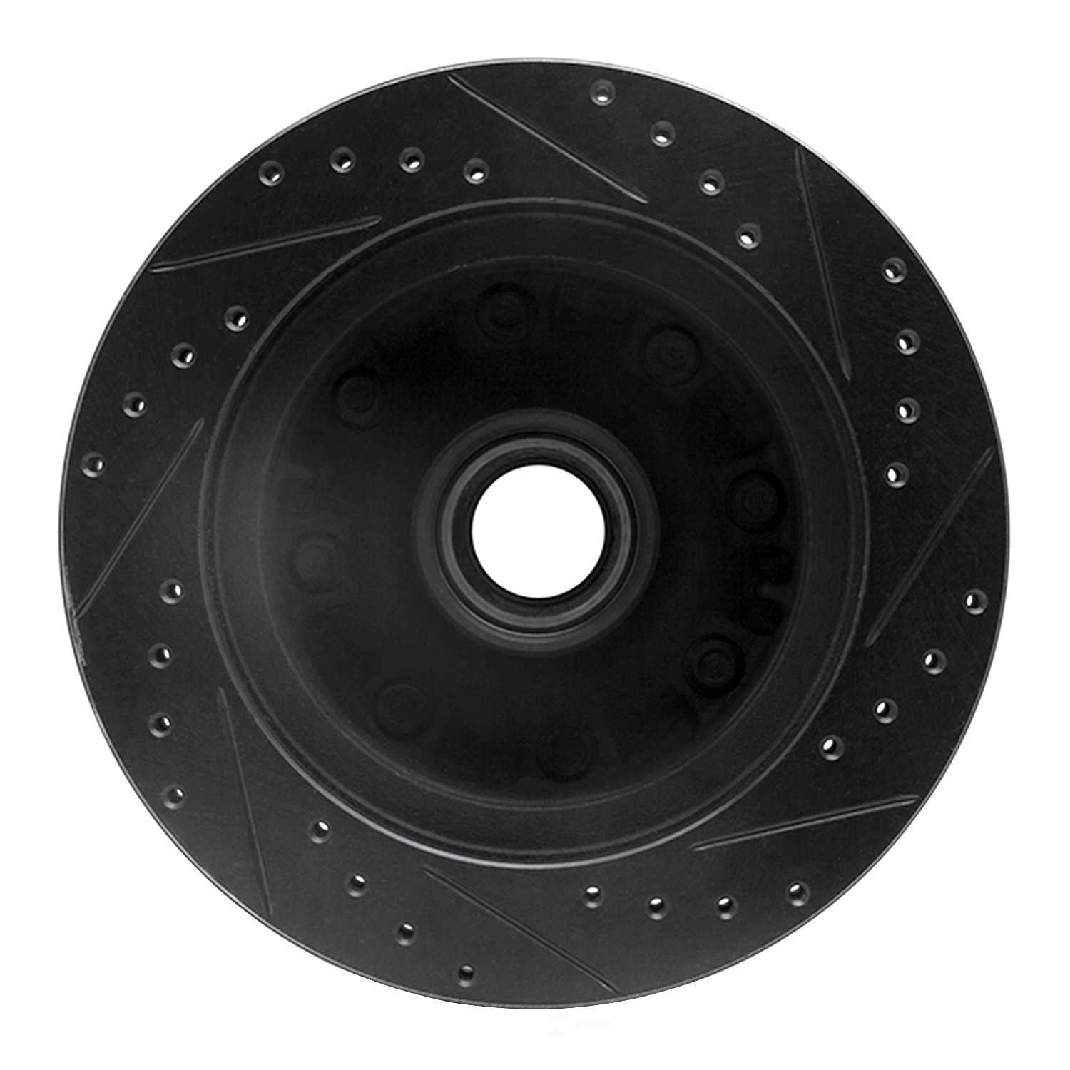 Dynamic Friction Company 633-54135L DFC Brake Rotor - Drilled And Slotted - Black