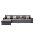thumbnail image 3 of Pemberly Row Gray Fabric Reversible Sectional Sofa Chaise Interchangeable Legs, 3 of 7