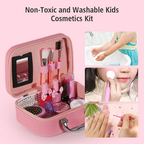 1set Kit de maquillage pour enfants pour fille Cosmétiques sûrs