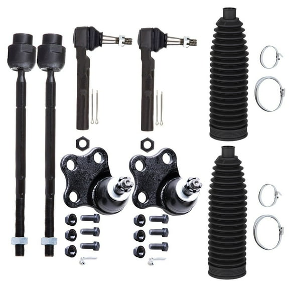 cciyu Front Lower Ball Joint Outer Inner Tie Rod End Steering Rack Boot Fit For Chevy Classic For Chevy For Malibu For Oldsmobile Alero For Oldsmobile Cutlass For Pontiac Grand Am Suspension Kit