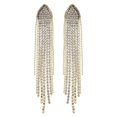 thumbnail image 1 of Here's a polished product description for your **Long Tassel Rhinestone Dangle Earrings**:\n\n \n\n**Elegant Long Tassel Rhinestone Dangle Earrings –, 1 of 3