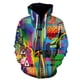 thumbnail image 4 of Sudadera con capucha y cremallera con patrón abstracto artístico para hombre, sudadera con capucha informal de manga larga con estampado geométrico 3D colorido, sudaderas Harajuku, 4 of 4