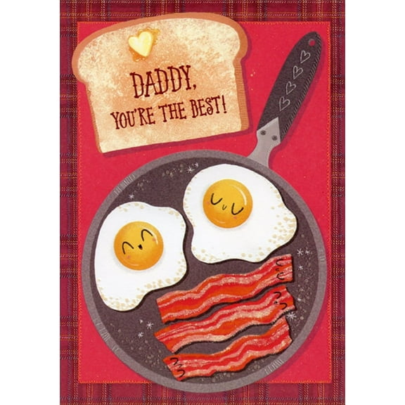Designer Greetings Eggs, Bacon and Toast Breakfast for Daddy Juvenile / Kids Father's Day Card from Kids