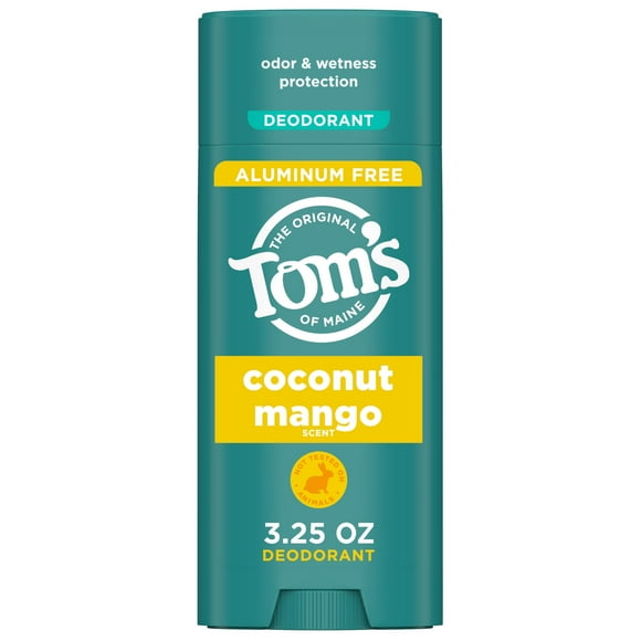 Toms of Maine Coconut Mango Natural Deodorant for Women and Men Aluminum Free 3.25 oz