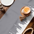 thumbnail image 3 of Abstract Grey Table Runner 72 Inches, Modern Minimalist Graffiti Artwork Bed Runner Dresser Scarves Tabletop for Indoor Outdoor Parties/Ceremony/Banquet, 18" x 72", 3 of 9