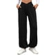 thumbnail image 2 of Pantalones Deportivos de Cintura Alta con Bolsillos para Mujer, Pantalones de Yoga Holgados e Informales Negro XXL, 2 of 9