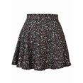 thumbnail image 4 of Women'S Summer Flowy Mini Skirt Basic Casual High Waisted Flared Mini Beach Skirts Black S, 4 of 9