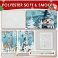 thumbnail image 5 of Christmas Kitchen Curtains, Blue Snowman Xmas Balls Winter Deer Snowflakes Short Window Drapes Set of 2, Window Treatment Tier Curtains for Kitchen Over Sink Dining Room Decor (28x40 Inch), 5 of 6