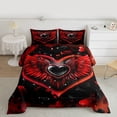 thumbnail image 2 of Feelyou Red Angel Wing Twin Comforter Sets, Happy Anniversary Bedding Set, 2-Piece, 2 of 8