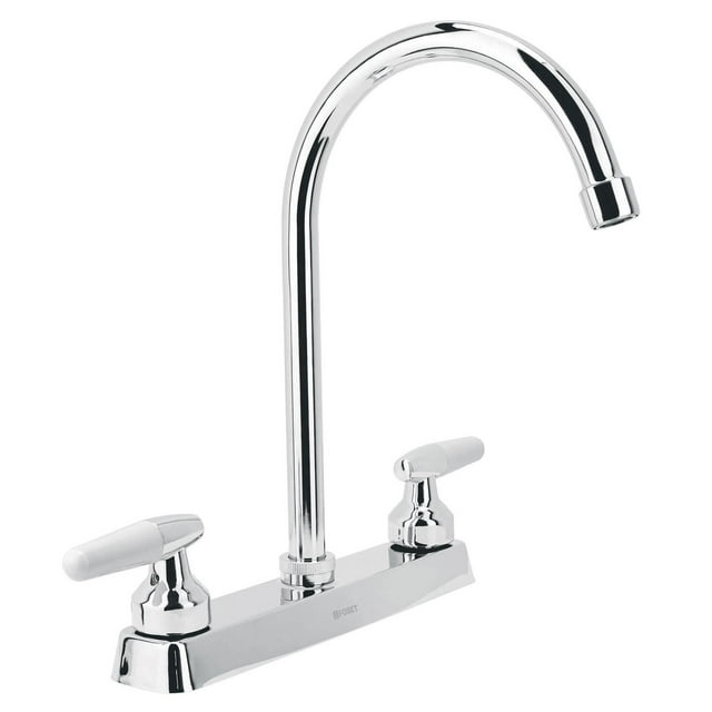 Mezcladora p/fregadero, manerales hex, cuello curvo,Basic Foset 45619