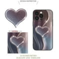 thumbnail image 3 of Dark Purple Lucid Gold Heart Case, Lens Full Cover, Wave Pattern, Anti-Drop, Premium Design, for iPhone 15 14 13 12 11 Pro Max Mini XS XR X 7 8 Phone Case (Purple,iPhone 11), 3 of 7