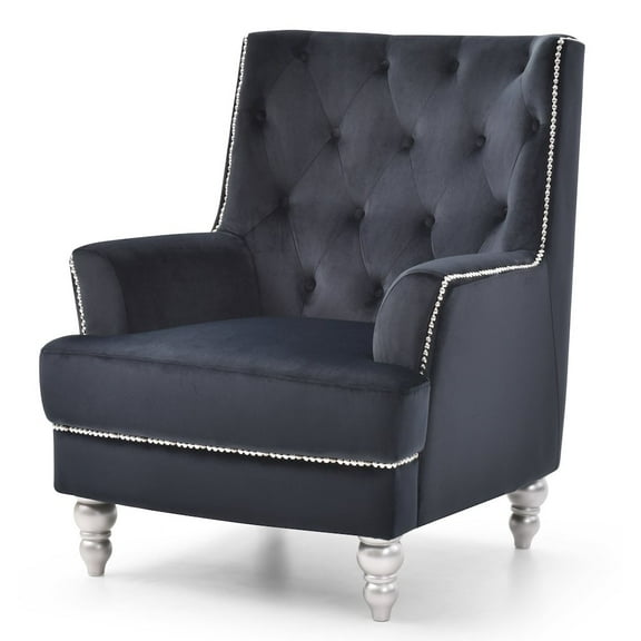 Glory Furniture Pamona Accent Chair in Black Color