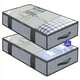 thumbnail image 1 of Onlyeasy Bolsas plegables debajo de la cama, paquete de 2 - Mantas, ropa, edredones, bolsa de almacenamiento, organizador con cremallera transpirable para dormitorio con ventana transparente y 4 asas,, 1 of 5