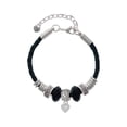 thumbnail image 2 of Delight Jewelry Acrylic 5/16" Imitation Pearl Heart Coach Celtic Knot Leather Bead Bracelet, 7"+2" Extender, 2 of 4
