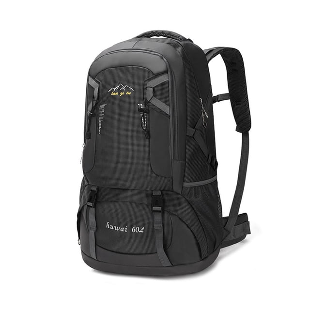 Toystoory de 60L para acampar al aire libre, mochilas de gran capacidad, para escalada, viaje de pesca, bolsa ligera plegable Ropa Deportiva, Zapatos Negro Toystoory OD003530-04