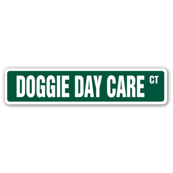 Doggie Day Care Street [3 Pack] of Vinyl Decal Stickers