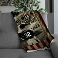 thumbnail image 3 of Lazaofficial Baseball Blanket, Custom Name Blanket, Gift Blanket, Sports Blanket, Baseball Blankets For Boys, Blankets For Beds, 3 of 8