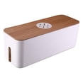 thumbnail image 1 of simhoa Cable Management Box Cord Wire Socket Hider Organizer for Home Office Large White, 1 of 8