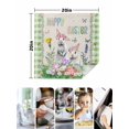 thumbnail image 4 of Easter Cloth Napkins Set of 8 Reusable Dinner Napkins, Spring Rustic Rabbit Botanical Flowers Eggs Plaid Cocktail Napkin Washable Table Napkins for Wedding/Holiday Party/Baby Shower 20"x20", 4 of 7