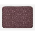 thumbnail image 1 of Floral Bath Mat, Illustration of Flower Ornamented Wreath Like Round Strips Garden Art, Plush Bathroom Decor Mat with Non Slip Backing, 29.5" X 17.5", Dark Mauve and Green, by Ambesonne, 1 of 2