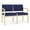 Blue, variant on Lenox Wood Reception Waiting 2-Seat Tandem Seating / Natural Wood / Blue
