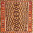 thumbnail image 1 of Ahgly Company Machine Washable Indoor Square Contemporary Lava Red Area Rugs, 4' Square, 1 of 7