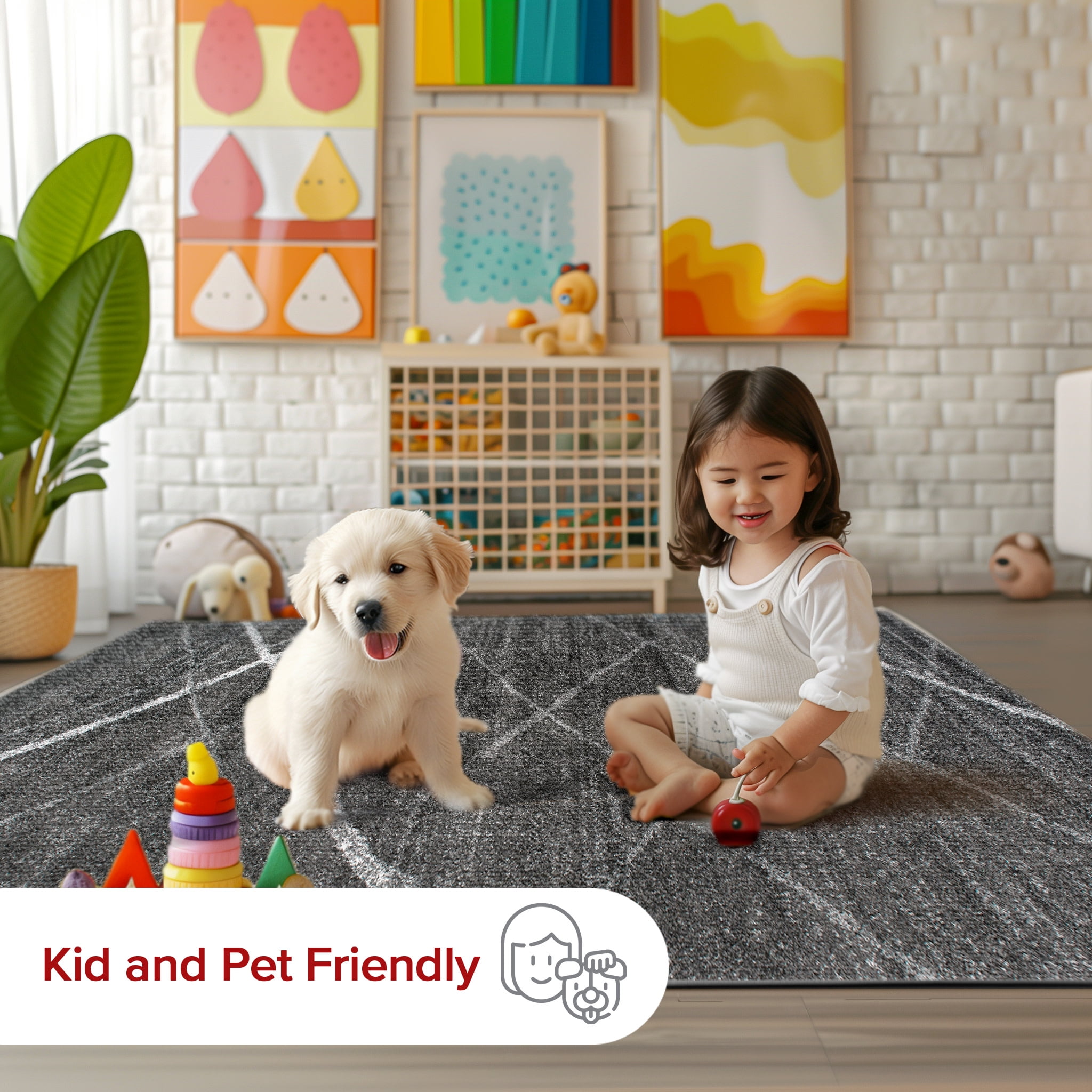 nuLOOM Thigpen Contemporary Area Rug, 10' x 14', Thigpen Charcoal