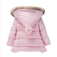 thumbnail image 2 of QUYUON Toddler Baby Girls Winter Coat Infant Newborn Long Sleeve Outerwear Down Coat with Hood Full Zip Puffer Jackets Zipper Pockets Quilted Lightweight Hoodies Jacket 130, 2 of 6