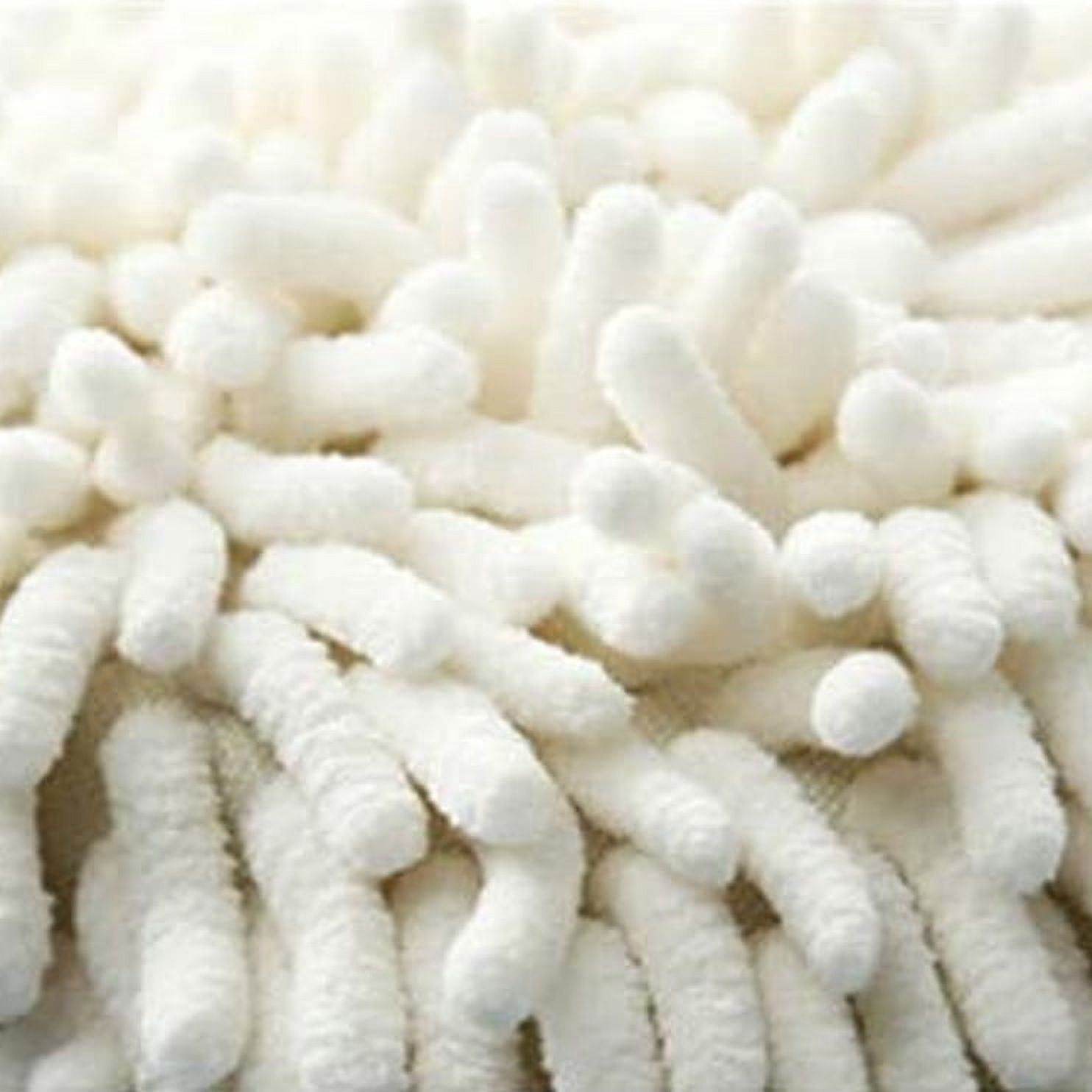 Gwen Studios 7.5" Microfiber Chenille Fluffy Body Scrub Sponge, Gray or White