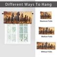 thumbnail image 6 of Safari Horses Curtains Valances for Home Decor American Western Animals Horse Running in Rustic Farm Window Treatment Valance Curtains for Bathroom 54 by 18 in, 1 Panel, 6 of 6