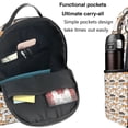 thumbnail image 5 of Lsque Shiba Inu Dog Pattern Backpack – School Travel Canvas Daypack with Ergonomic Padded Straps, Multiple Compartments & Leather Handle, 5 of 5