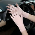 thumbnail image 3 of Aligament Women Sunblock Fingerless Gloves Summer Ultraviolet Radiation Protection Driving Glove Non Slip for Outdoor Activities, Pink, 3 of 9