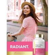Hair Skin and Nails Vitamin | 120 Softgels | Beauty Formula Supplement | with Biotin and Collagen | by Carlyle