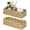 Beige, variant on Black Wicker Storage Baskets 2-Pack Scalloped Decorative Organizer for Home Use