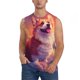 thumbnail image 1 of Fotbe Sunset Cloud Corgi Men's Camiseta sin Mangas Estampada para Hombres, Playera Casual para Gimnasio, Entrenamiento, Playa-Large, 1 of 7