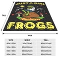 thumbnail image 2 of Frog Blanket Frog Gifts Just A Girl Who Loves Frogs Soft Fluffy Warm Cozy Lightweight Fleece Blanket for Adults Kids Home Decor Blanket for Sofa Couch Living Room Bed Camping Travel Office 60"x80", 2 of 6
