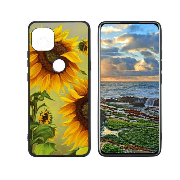 Compatible with Motorola G 5G Phone Case, Sunflowers-5 Case Men Women, Flexible Silicone Shockproof Case for Motorola G 5G
