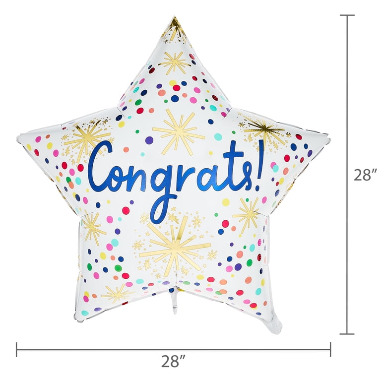 Way To Celebrate Congrats Foil Balloon Bouquet, 5 Pieces photo 5