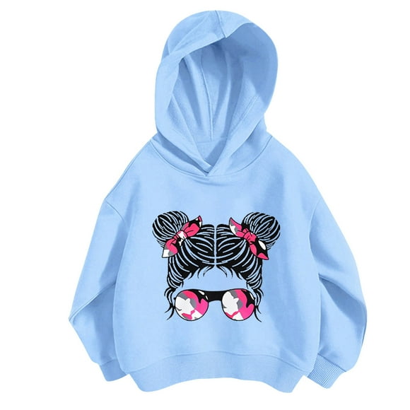 HNMKIU Girls Graphic Pullover Hoodie Kids Girls Sports Shirt Boy Girl Casual Print Personality Hoodie Pullover Sweatshirt With No Pocket Suitable For Teen