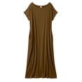 thumbnail image 4 of LIaqionyy Women's Maxi Dress Short Sleeve Oversized Casual Loose Flowy Lounge Long Dresses with Pockets, 4 of 5