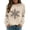 Beige #10, variant on Christmas Sweatshirts for Women Snowflake Crewneck Long Sleeve Pullover Sweatshirts Holiday Festive Loose Fit Casual Sweatshirts, 2XL