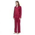 thumbnail image 5 of FELFEMO Womens Satin Pajamas Loungewear Two-piece Sleepwear Button-Down Pj Set, 5 of 5