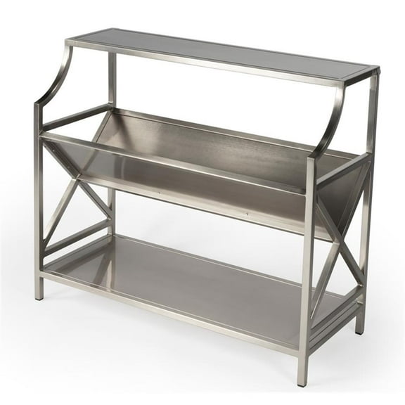 Beaumont Lane Silver Modern Library Bookcase